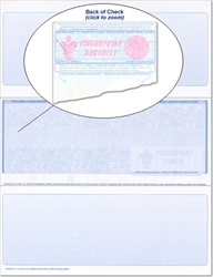 Blue Middle Blank Check Stock Letter Size