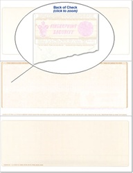 Brown Middle Blank Check Stock Letter Size