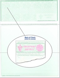 Green Top  Blank Check Stock Letter Size
