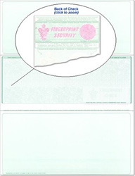 Green Middle Blank Check Stock Letter Size